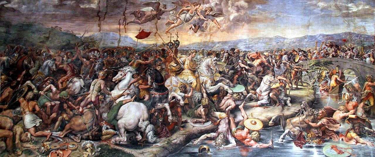 The Battle of the Milvian Bridge, 1520-4, Giulio Romano, designed by Raphael, Vatican, Italy