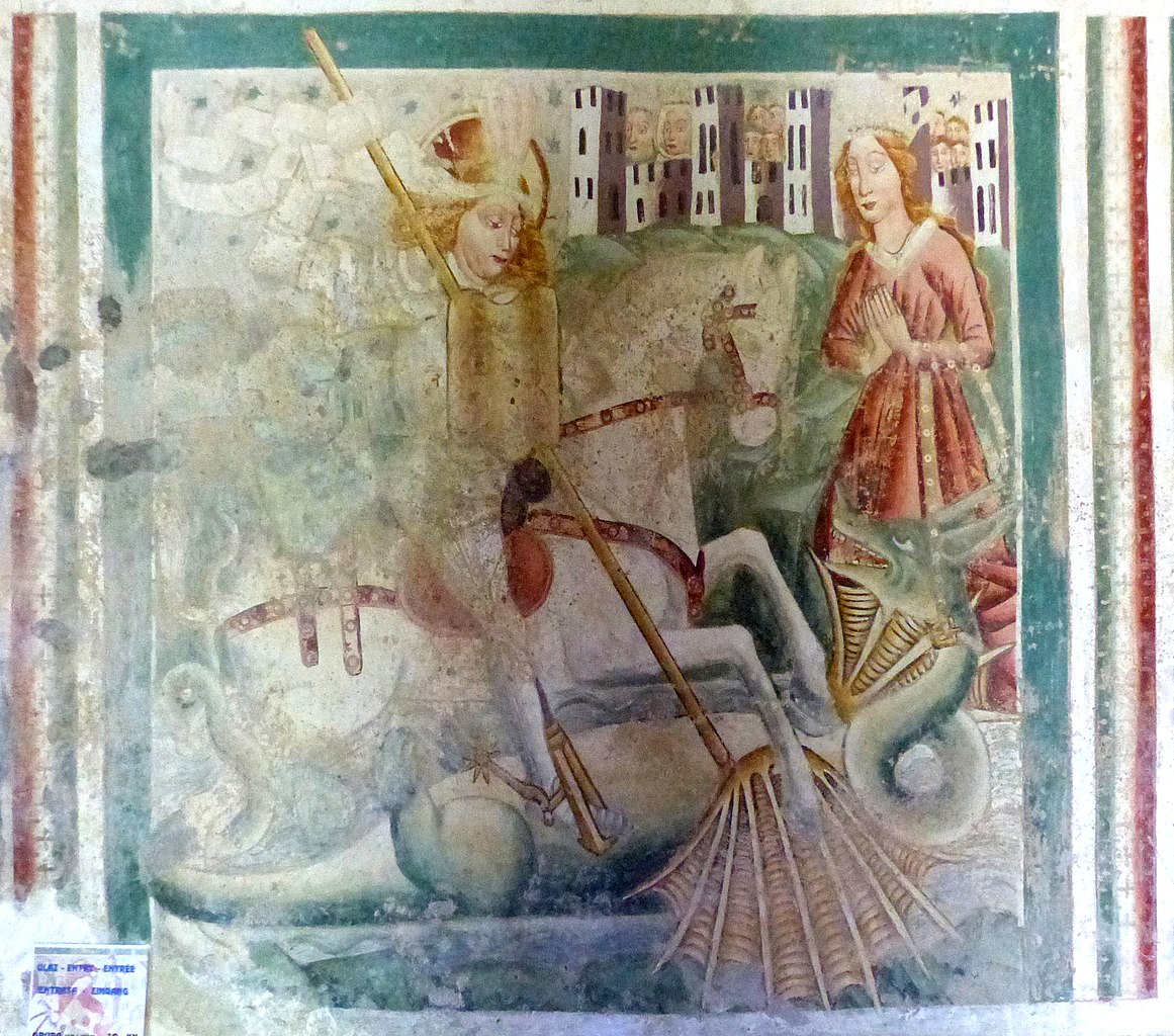 Saint George and The Dragon, 1474, Vincent of Kastav, Beram, Croatia