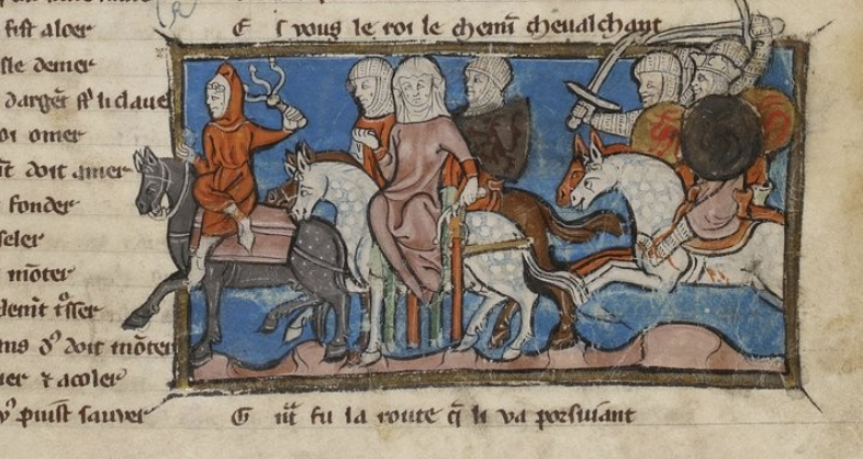 French novel illustration, 1275-90, Maître du Graal, North France