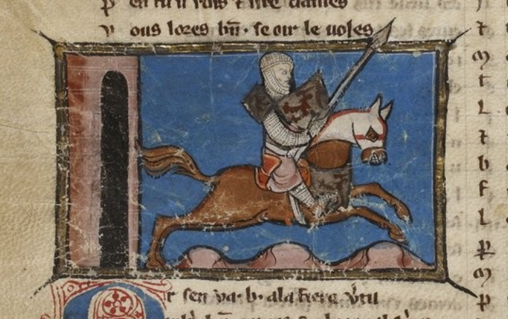 French novel illustration, 1275-90, Maître du Graal, North France
