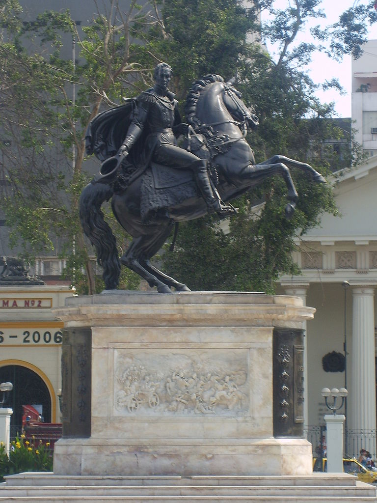 Statue of Simon Bolivar, 1859, Adamo Tadolini, Lima, Peru
