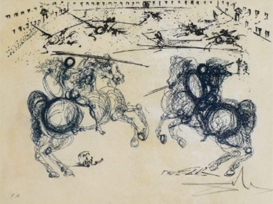 Los Caballeros, 1975, Salvador Dalí