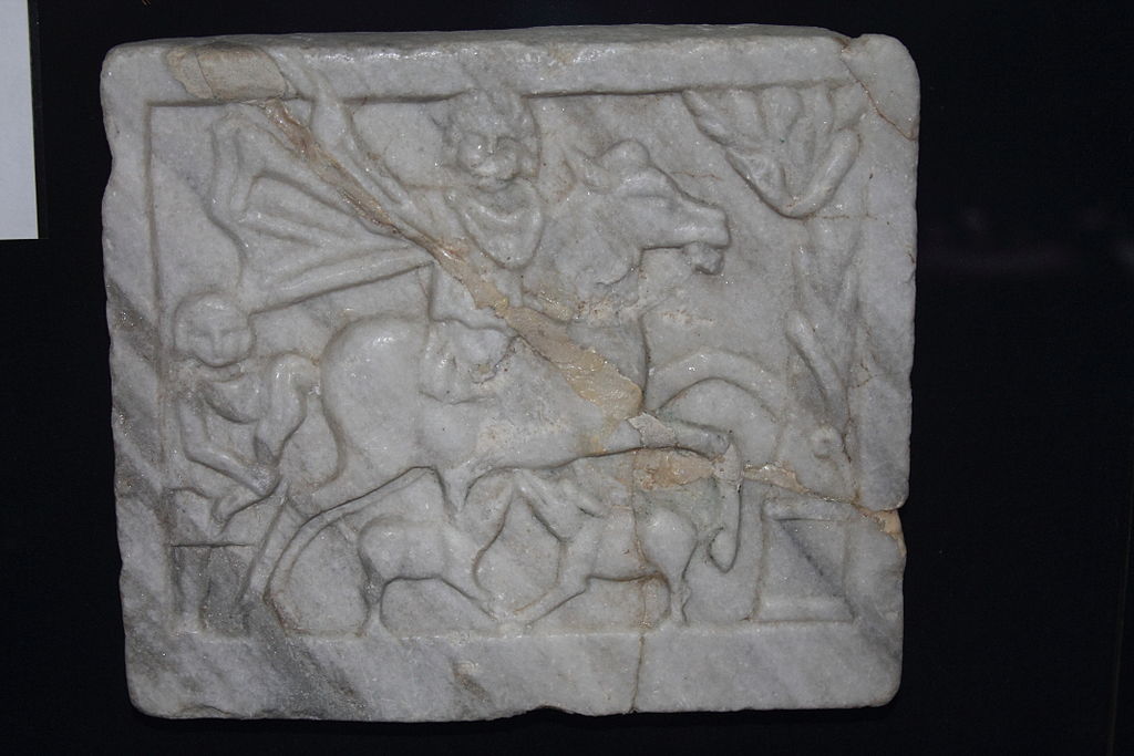 A bas-relief showing a Thracian horseman, 3rd century AD