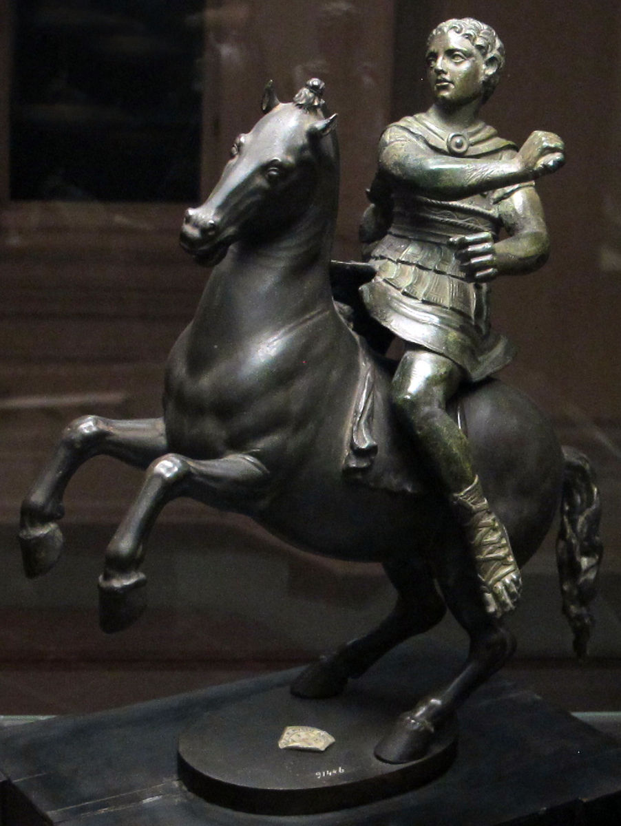 A Horseman, Cavalier: 3 century BC, Etruscan civilisation; Horse: 1548, Benvenuto Cellini, Italy