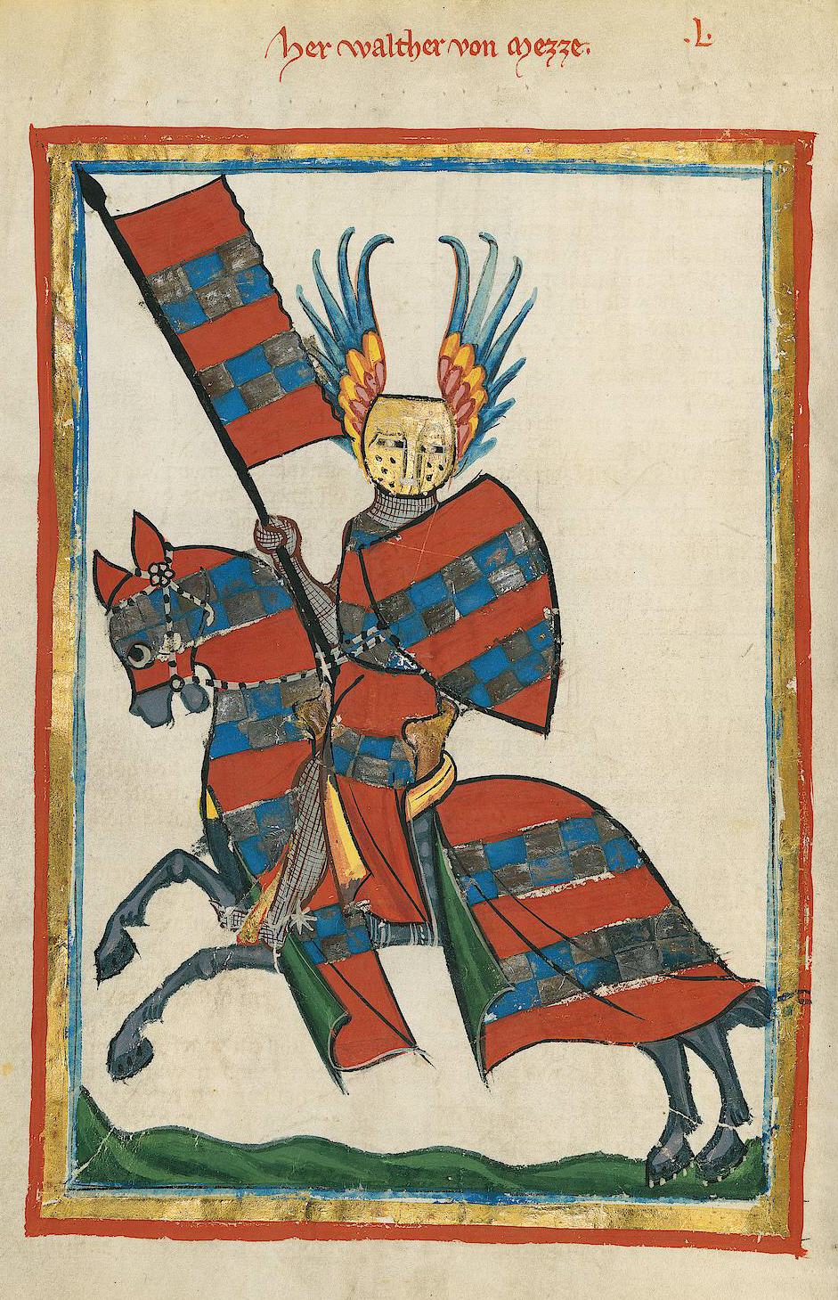 Illustration of Codex Manesse, cr. 1304 or cr. 1340, Zürich, Switzerland