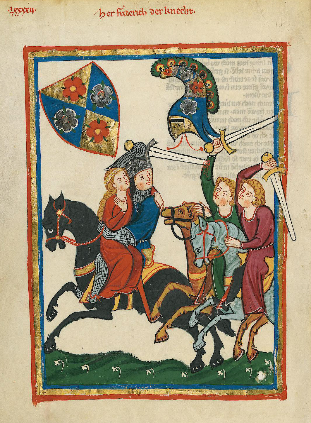Illustration of Codex Manesse, cr. 1304 or cr. 1340, Zürich, Switzerland