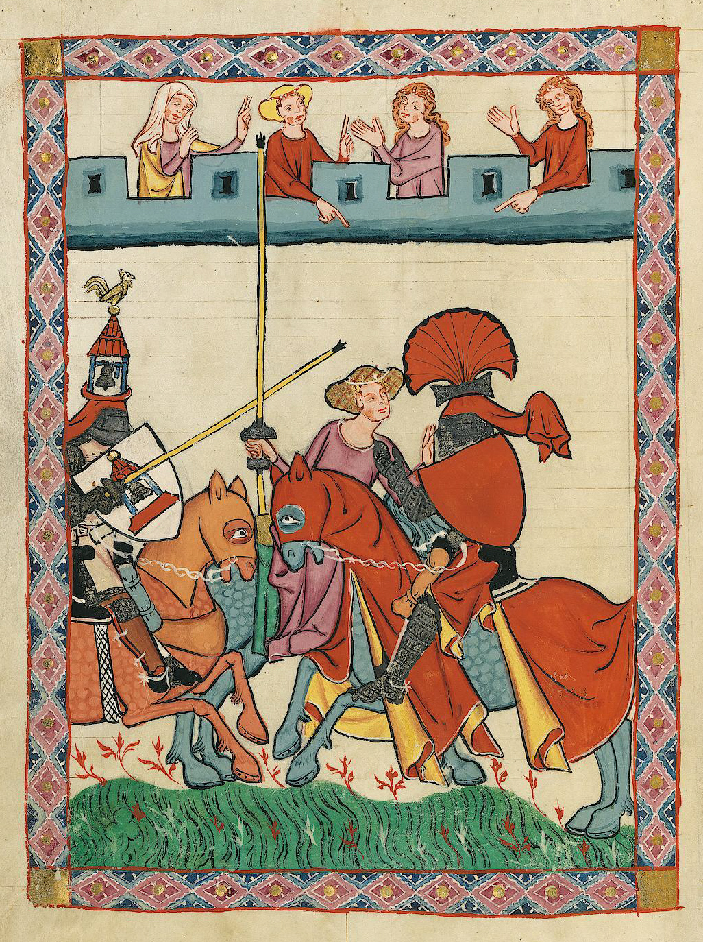 Illustration of Codex Manesse, cr. 1304 or cr. 1340, Zürich, Switzerland