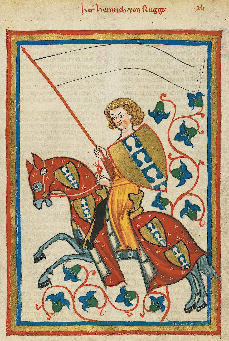 Illustration of Codex Manesse, cr. 1304 or cr. 1340, Zürich, Switzerland