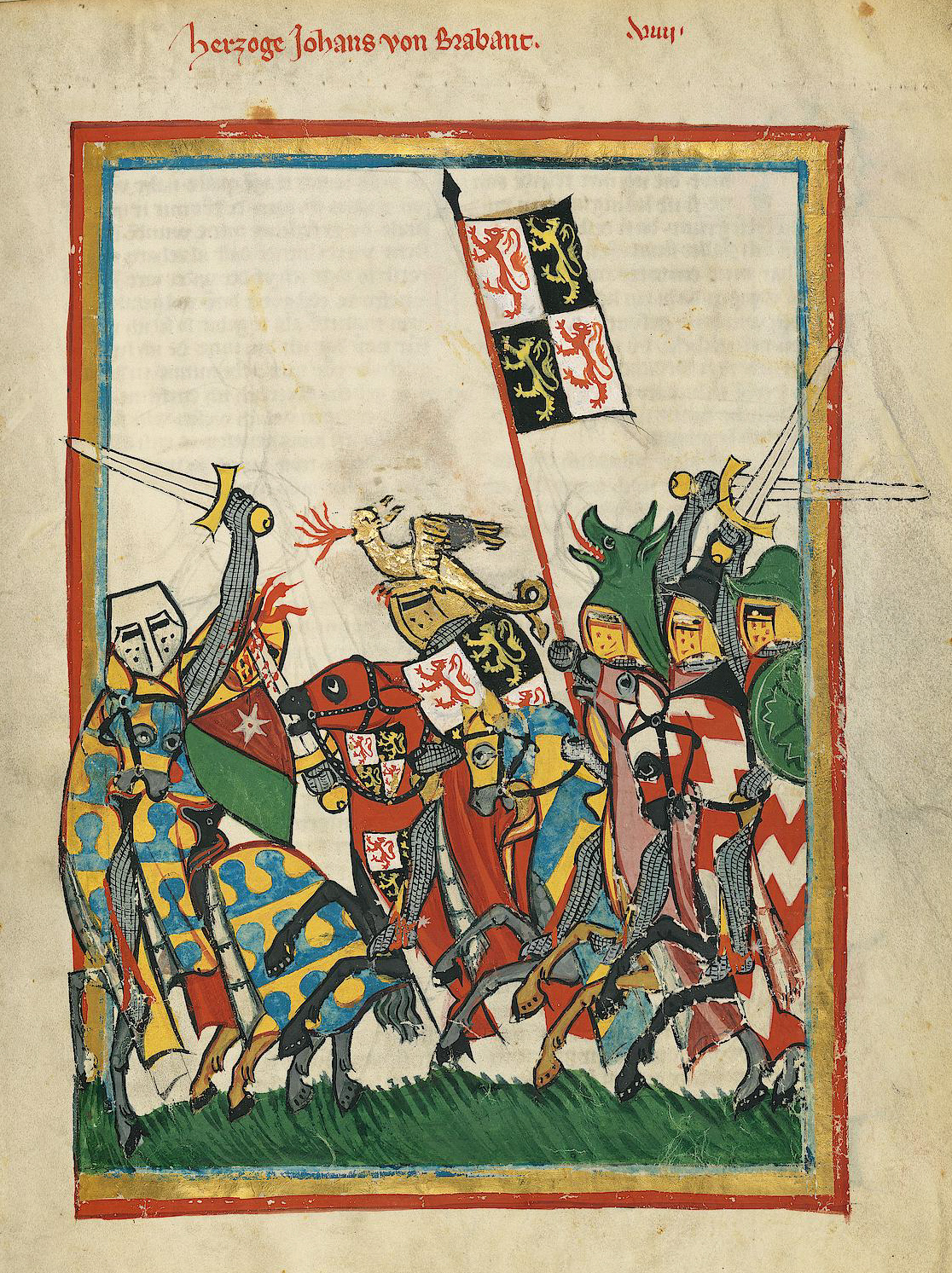 Illustration of Codex Manesse, cr. 1304 or cr. 1340, Zürich, Switzerland