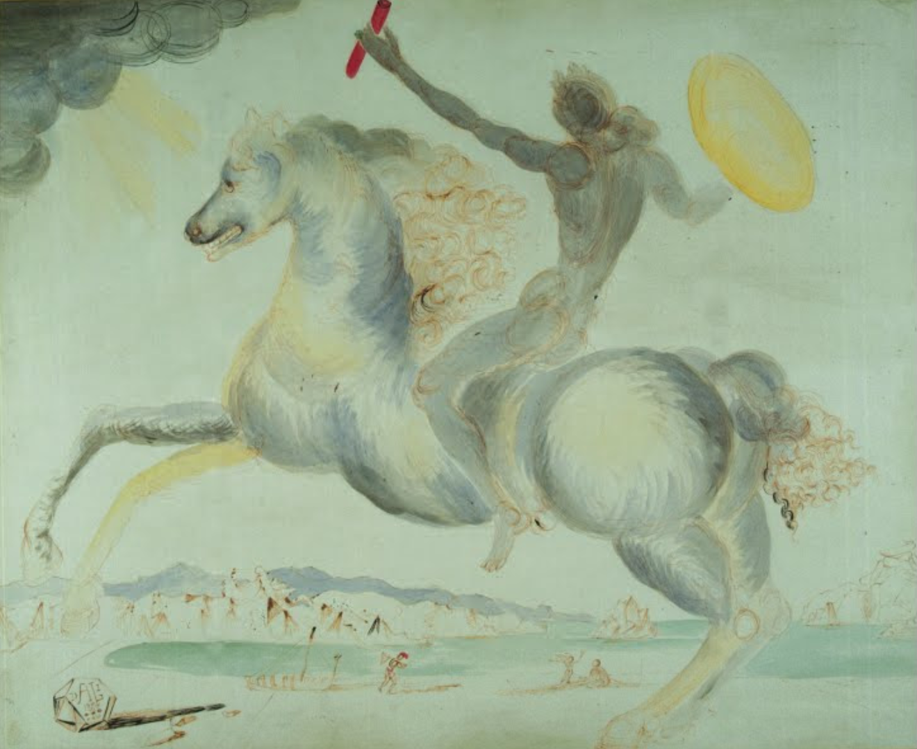 Roman horseman in Iberia, 1954, Salvador Dalí