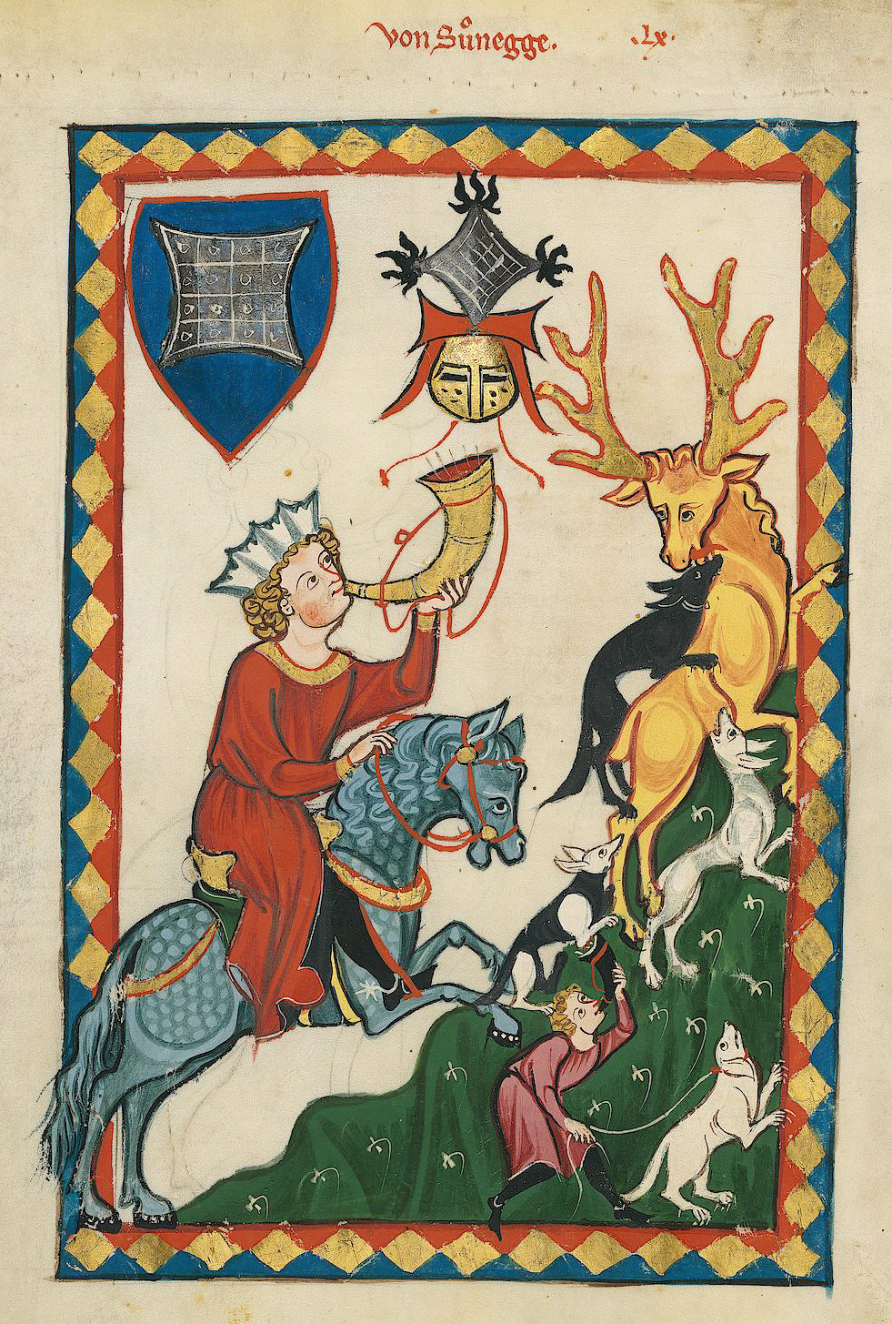 Illustration of Codex Manesse, cr. 1304 or cr. 1340, Zürich, Switzerland