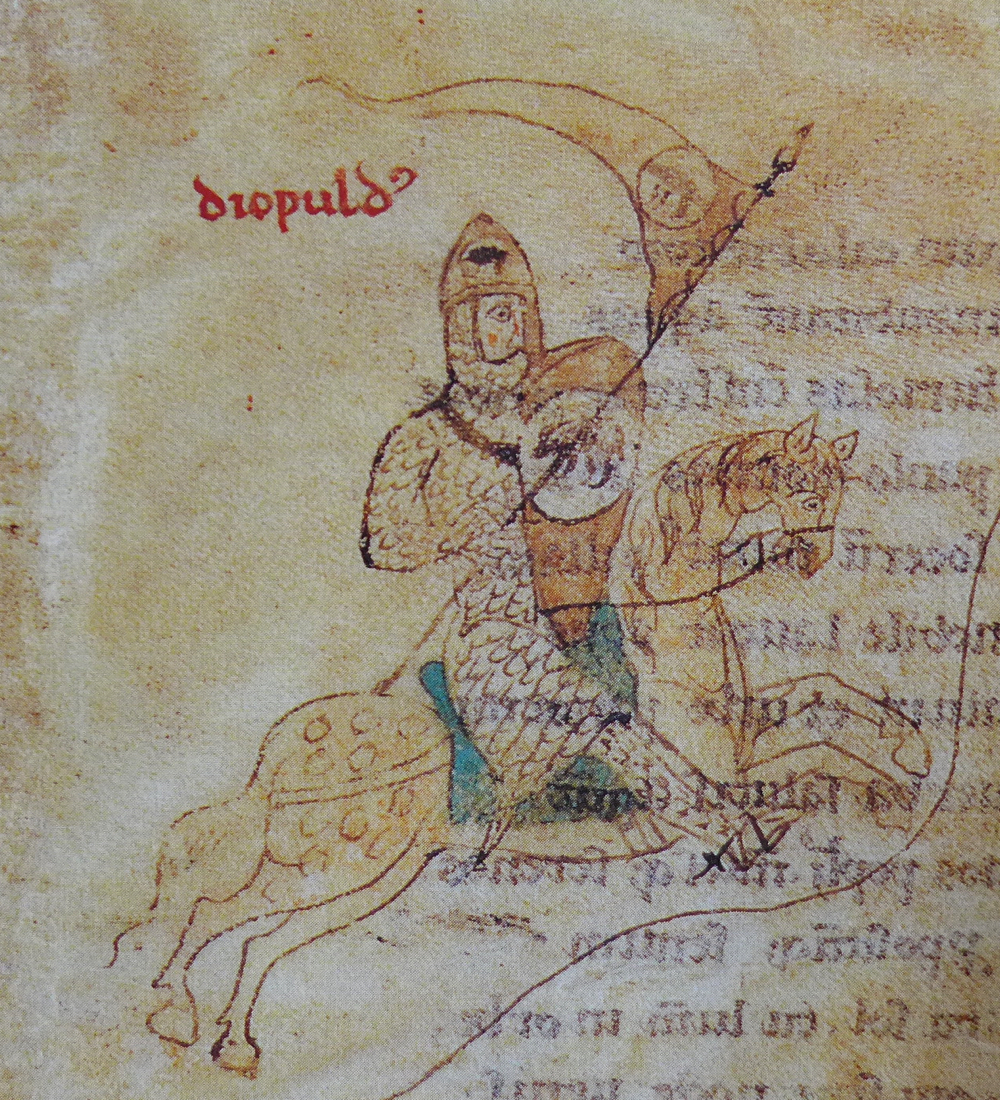Diepold from Schweinspeunt from the 'Liber ad honorem Augusti' of Petrus of Ebulo, 1196, Palermo, Sicily
