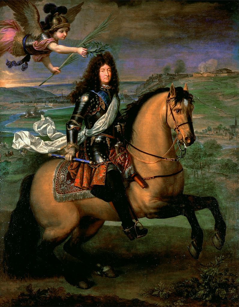 Louis XIV on horseback crowned by the Victory, 1674, Pierre Mignard