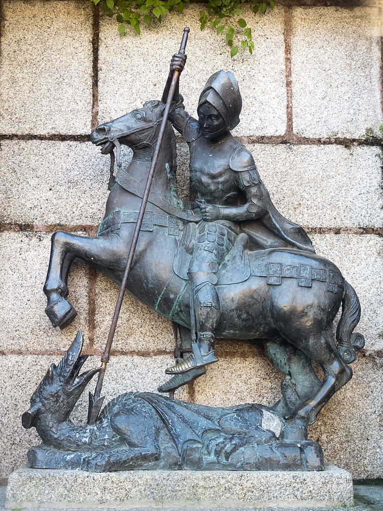 Statue of Saint George and The Dragon, 1963, José Rodriguez, Cáceres, Spain
