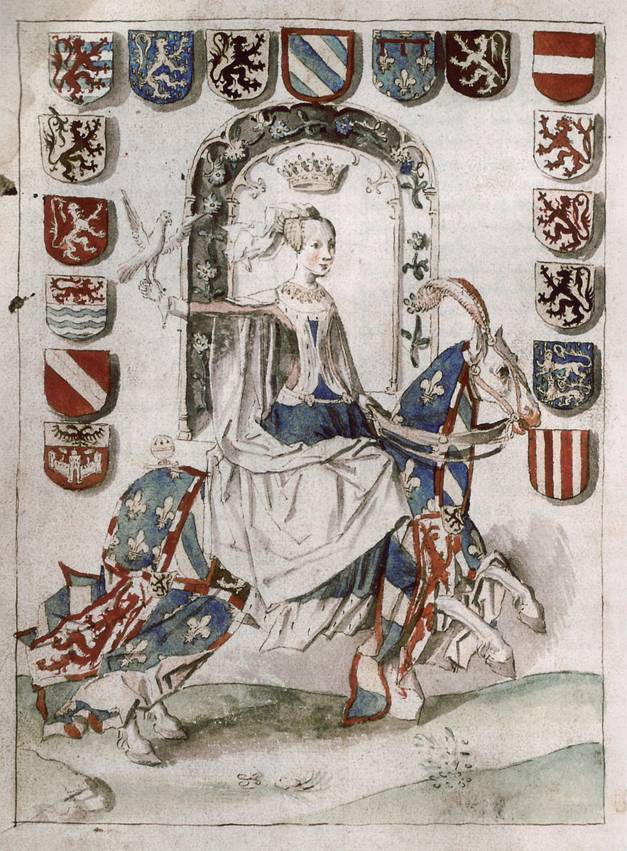 Maria of Burgundy (a manuscript illustration), end of the 15th century, Bruges
