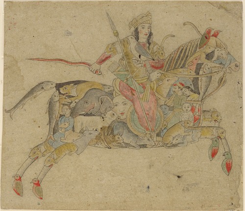 Composite horse and rider, 19th century, India