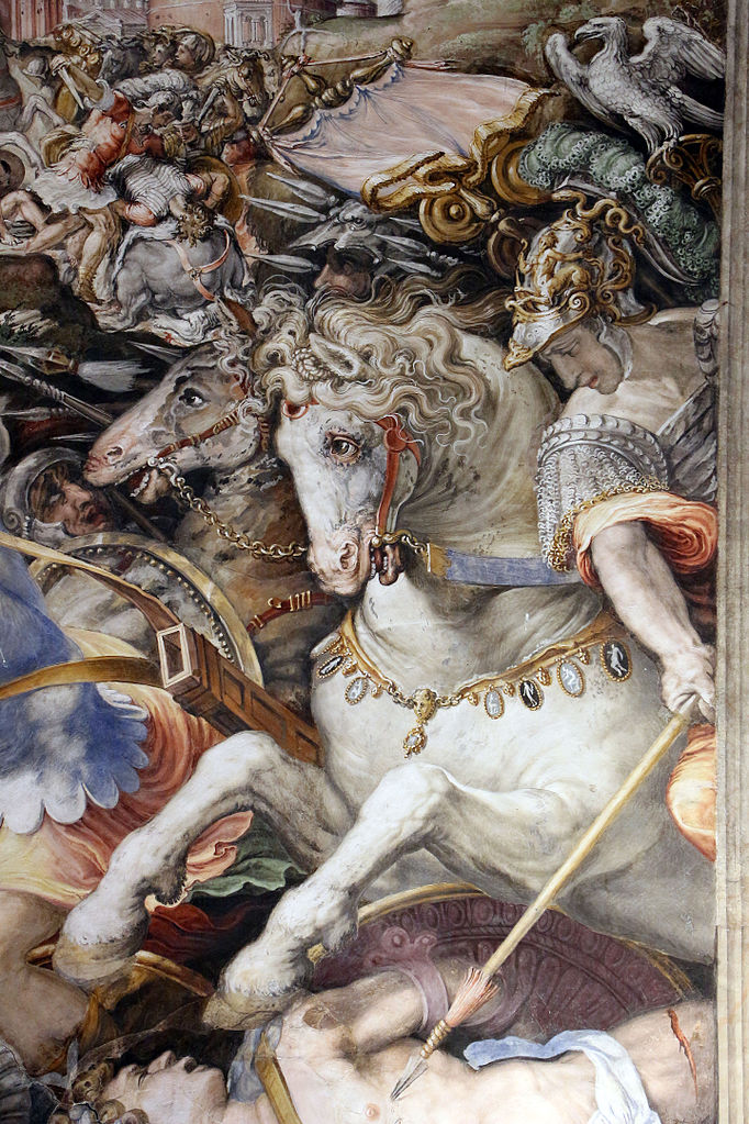 The stories of Furio Camillo (detail), 1543-5, Francesco Salviati, Palazzo Vecchio, Florence