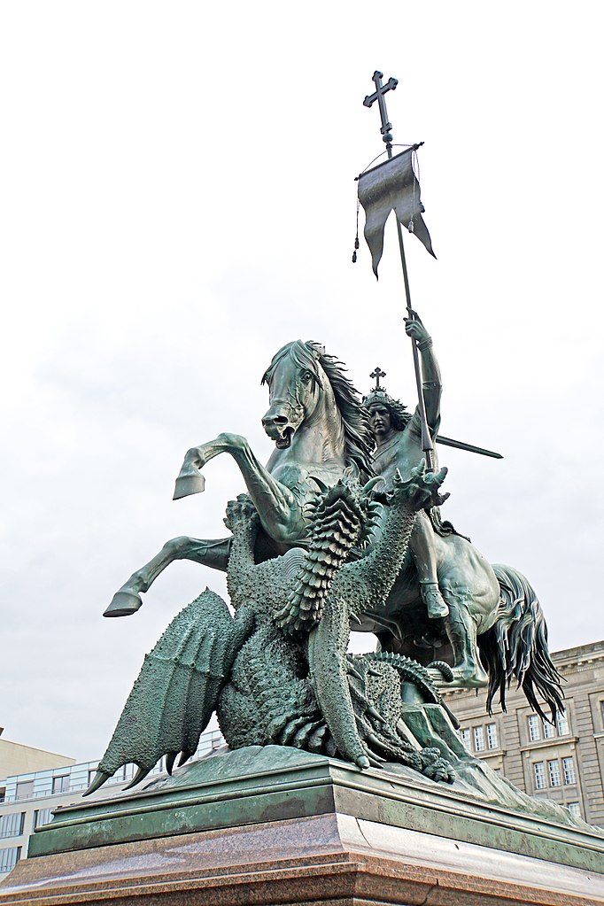 Statue of Saint George and The Dragon, 1855, August Kiss, Berlin, Germany