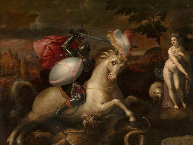 MANNERISMSaint George and The Dragon, 1581, Gillis Coignet, Flemish school