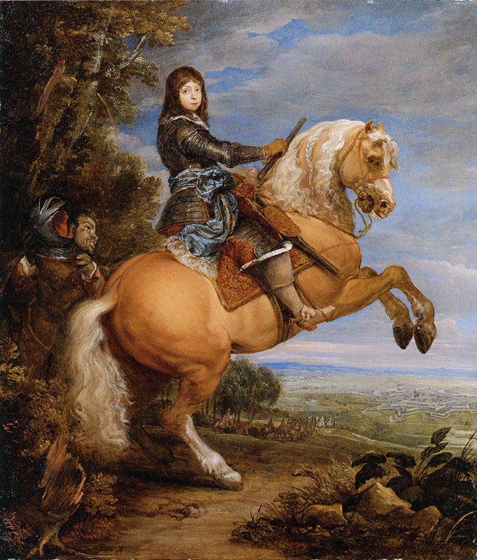Equestrian portrait of Louis II de Bourbon, the Grand Condé, as a boy, 1643-7, Gonzales Coques
