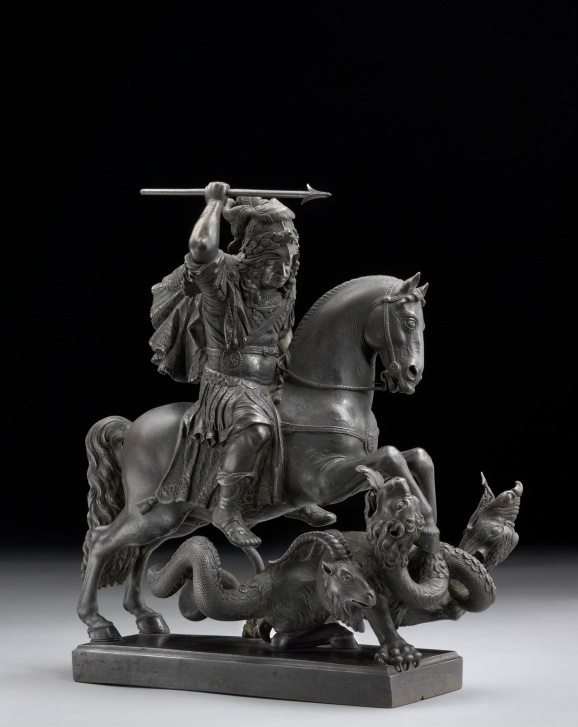 The Great Elector as Saint George and Bellerophon, 1680, Gottfried Leygebe, Prussia