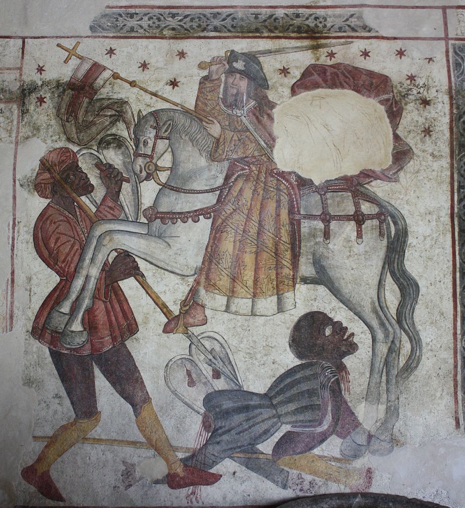 COMPARANDUM: Santiago Matamoros, 15th century, Santa María de Labrada, Guitiriz, Lugo, Spain