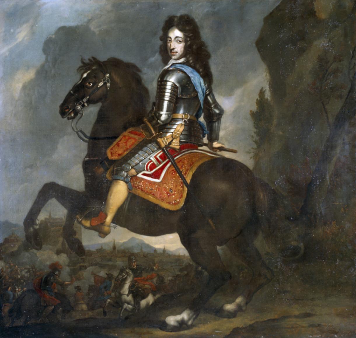 Equestrian portrait of William III, second half of the 17th century, Johannes Voorhout, Netherlands