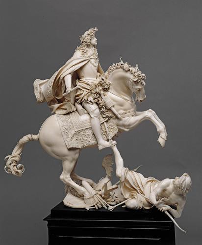 Equestrian statuette of Emperor Leopold I, 1690-3, Matthias Steinl, Austria