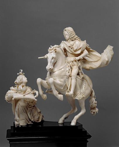 Equestrian statuette of Emperor Karls VI, 1711-2, Matthias Steinl, Austria