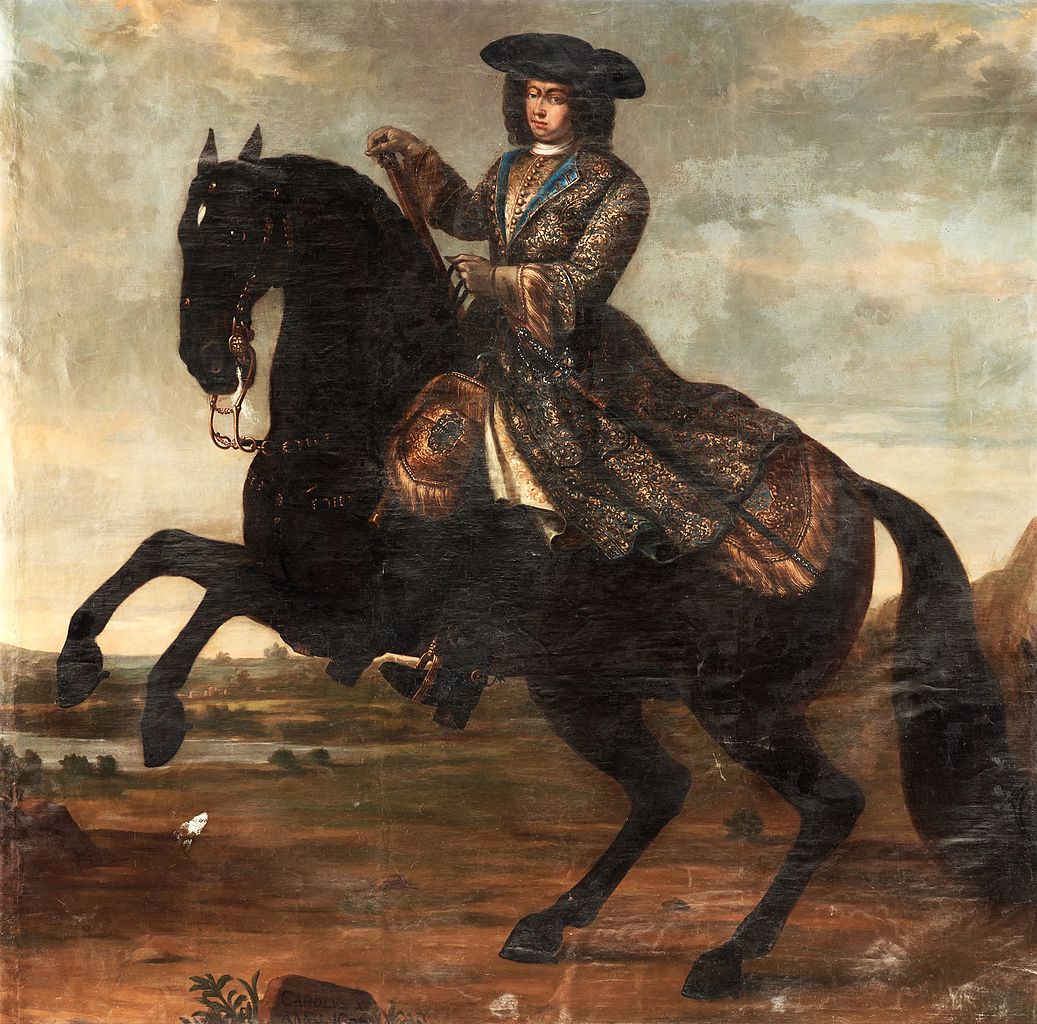 Karl XI on horseback, 1696, Studio of David von Krafft