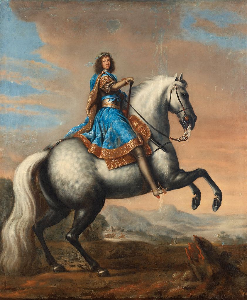 King Charles XI of Sweden riding a horse, 17th century, David Klöcker Ehrenstrahl