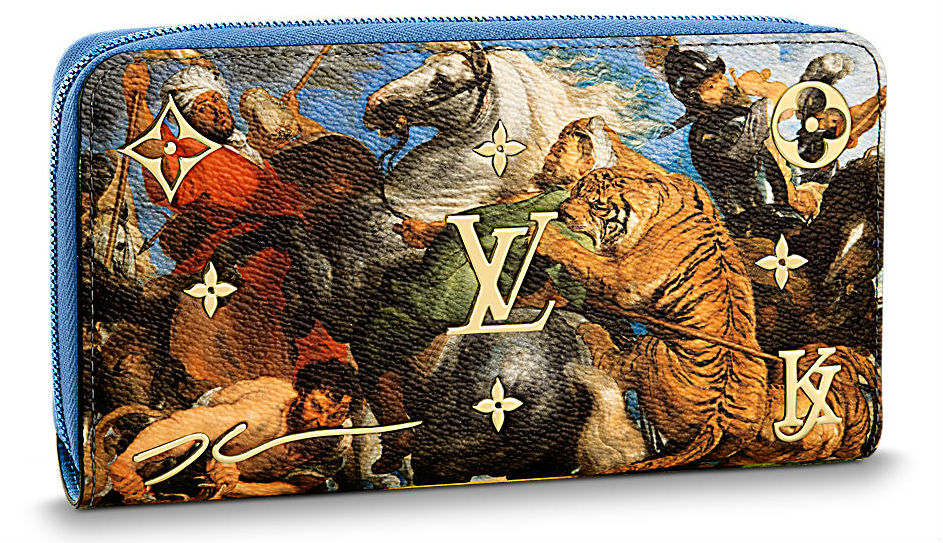 Zippy wallet with the reproduction of 'Tiger Hunt', 2017, $1770, LOUIS VUITTON