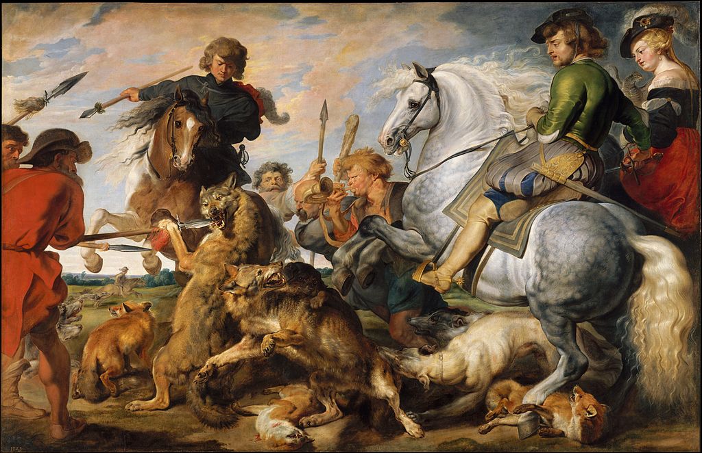 Wolf and Fox Hunt, cr. 1616, Peter Paul Rubens