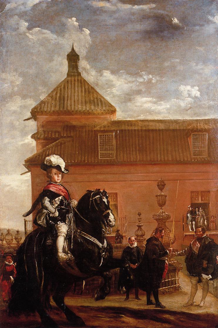 Prince Baltasar Carlos with the Count-Duke of Olivares outside the Buen Retiro palace, 1636, Diego Velázquez