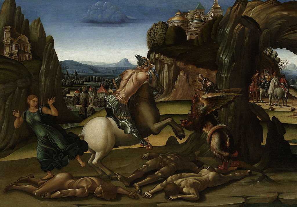 Saint George And the Dragon, 1495-1505, Workshop of Luca Signorelli, Tuscany, Italy