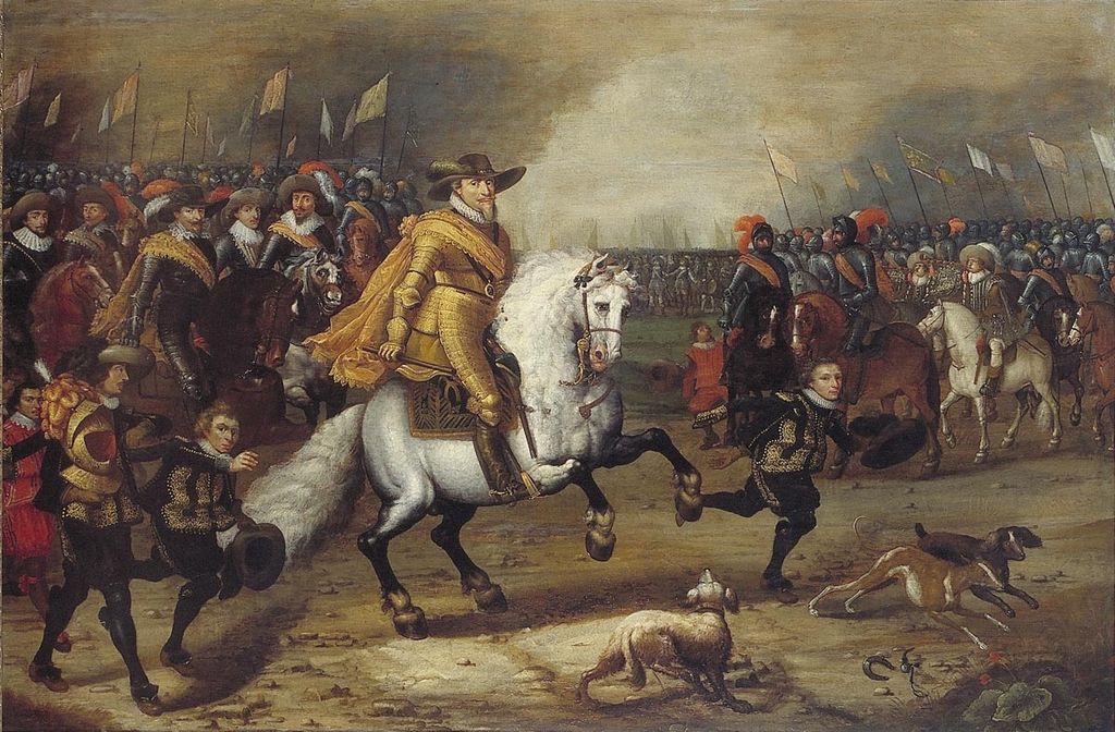 Prince Maurice of Orange during the Battle of Nieuwpoort (1600), cr. 1620-60, Henri Ambrosius Pacx, Dutch