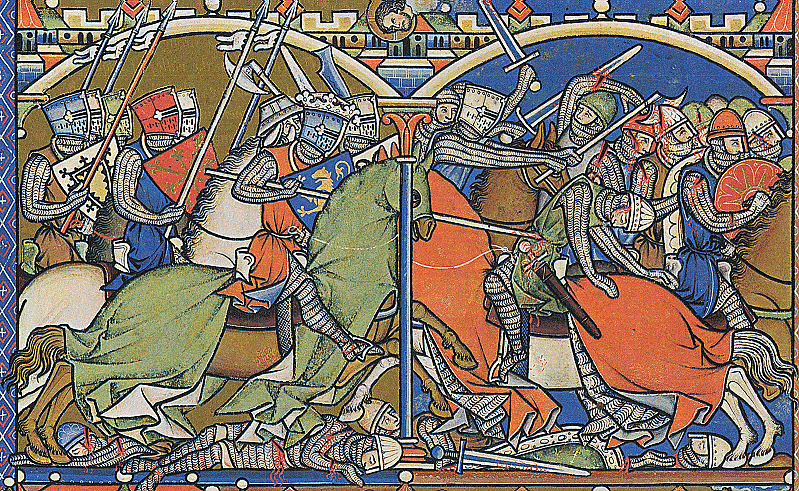 Illustration to Crusader Bible, mid-1240s, Paris, France