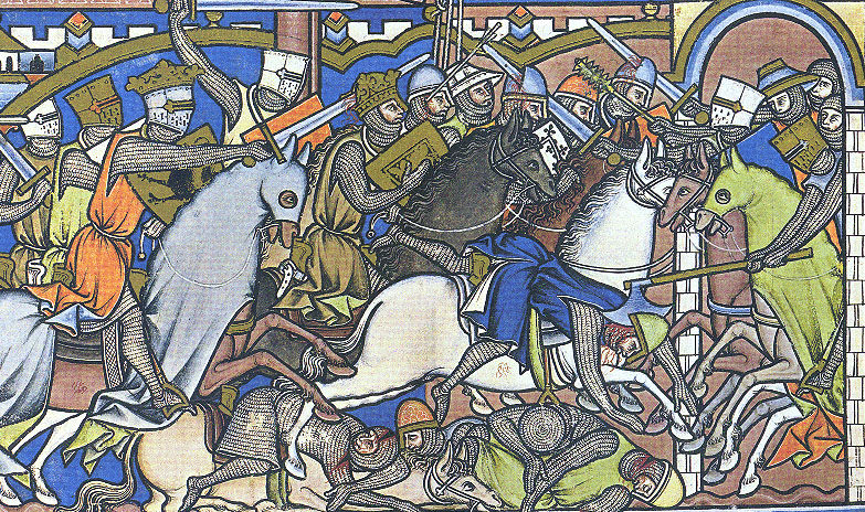 Illustration to Crusader Bible, mid-1240s, Paris, France
