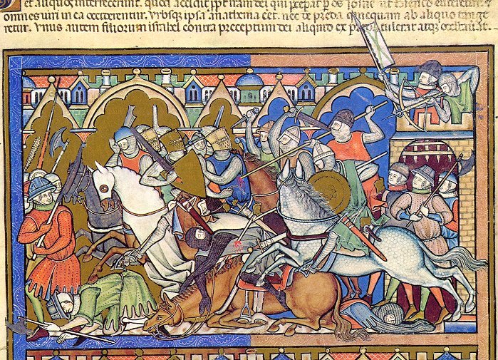 Illustration to Crusader Bible, mid-1240s, Paris, France