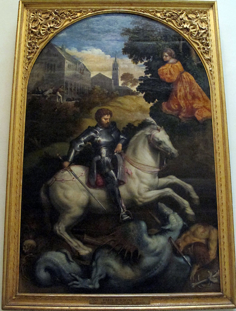 St. George Killing the Dragon, 1525, Paris Bordone, Italy
