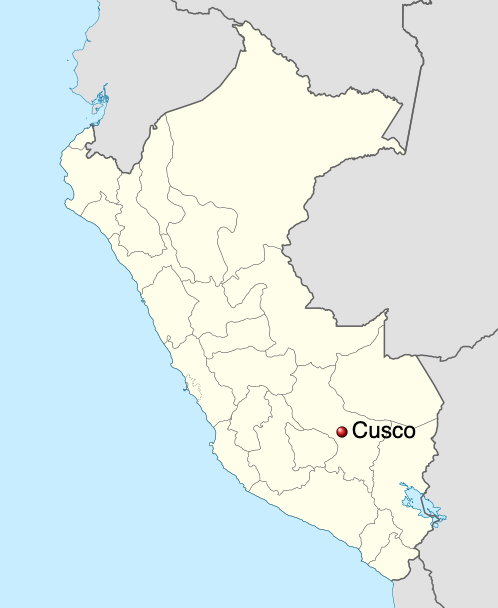 Cusco, location within Peru