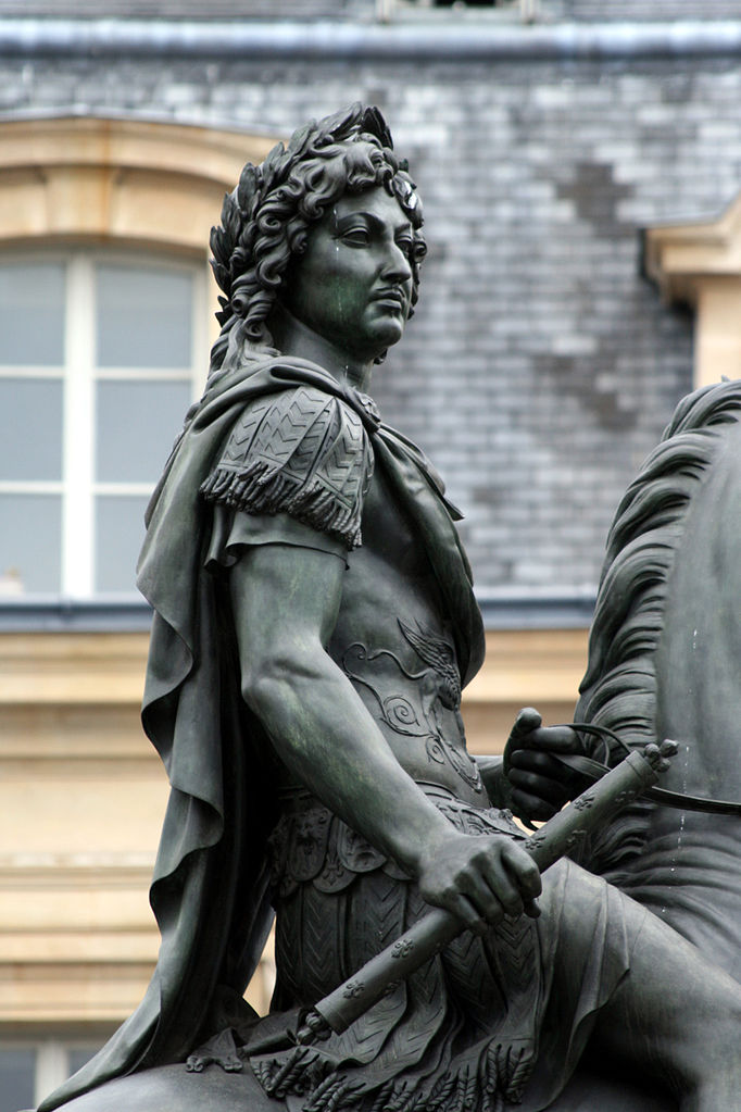 Statue of Louis XIV, (a close-up)