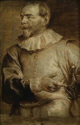 Portrait of Sebastiaan Vrancx, 1615-41, Anthony van Dyck, Flemish