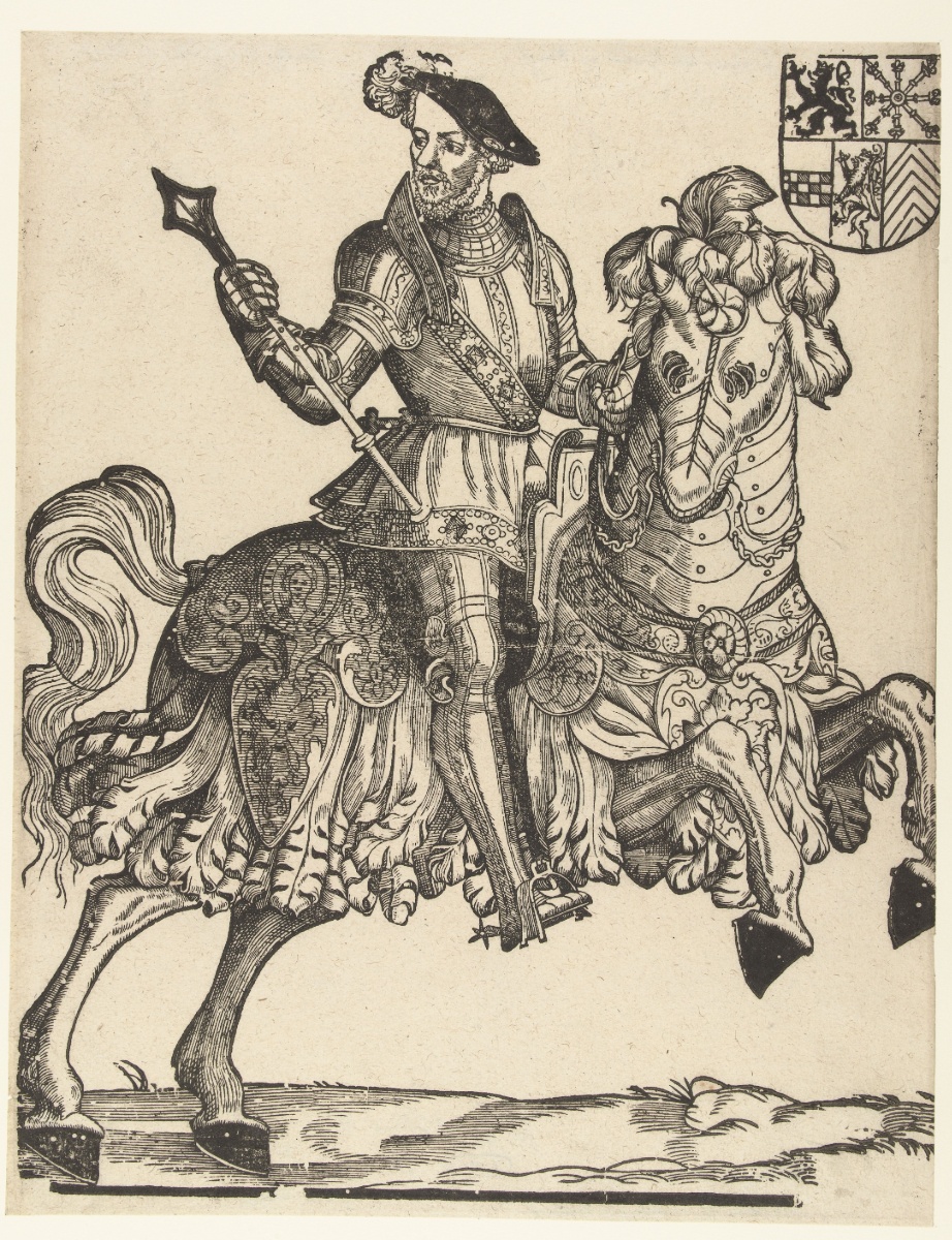 Willem van Gulik, duke of Gelre, on Horseback, 1538-42, Cornelis Anthonisz., Antwerp, Netherlands