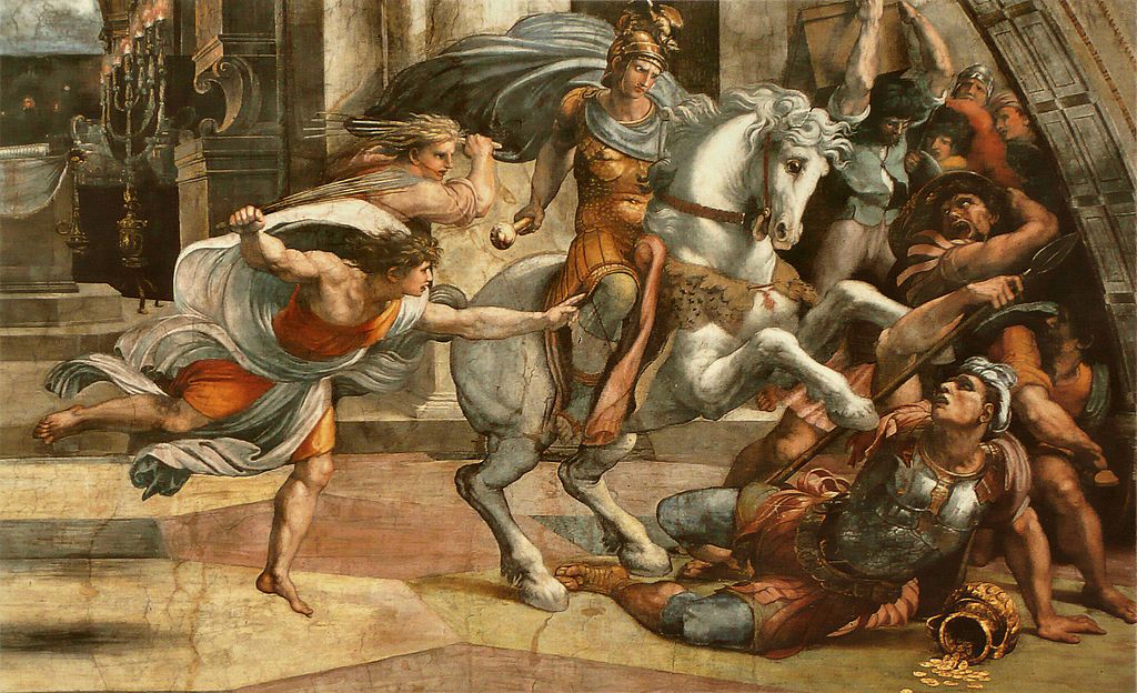 Expulsion of Heliodorus from the temple (detail), 1511, fresco, Raphael, Vatican, Italy