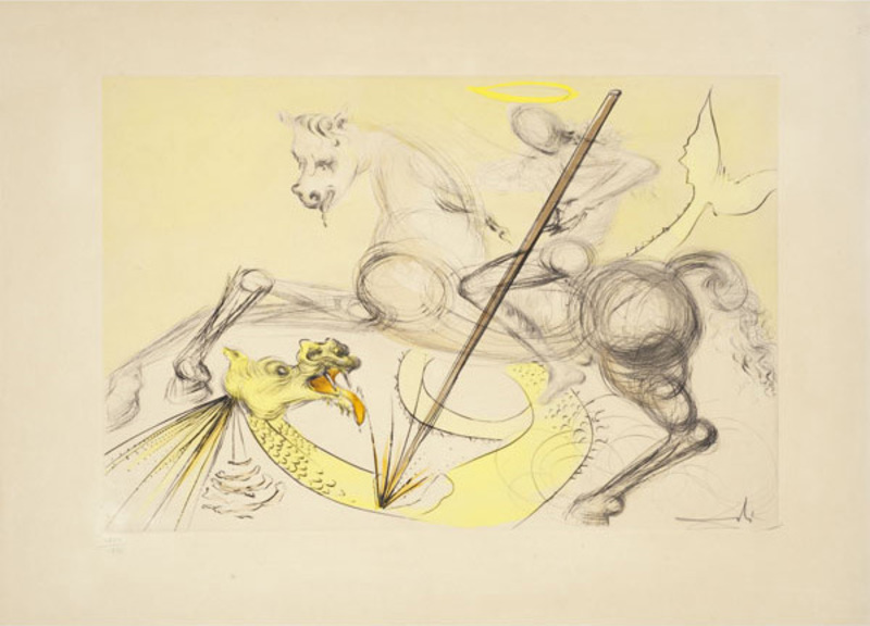 St. George and the Dragon, 1974, Salvador Dalí