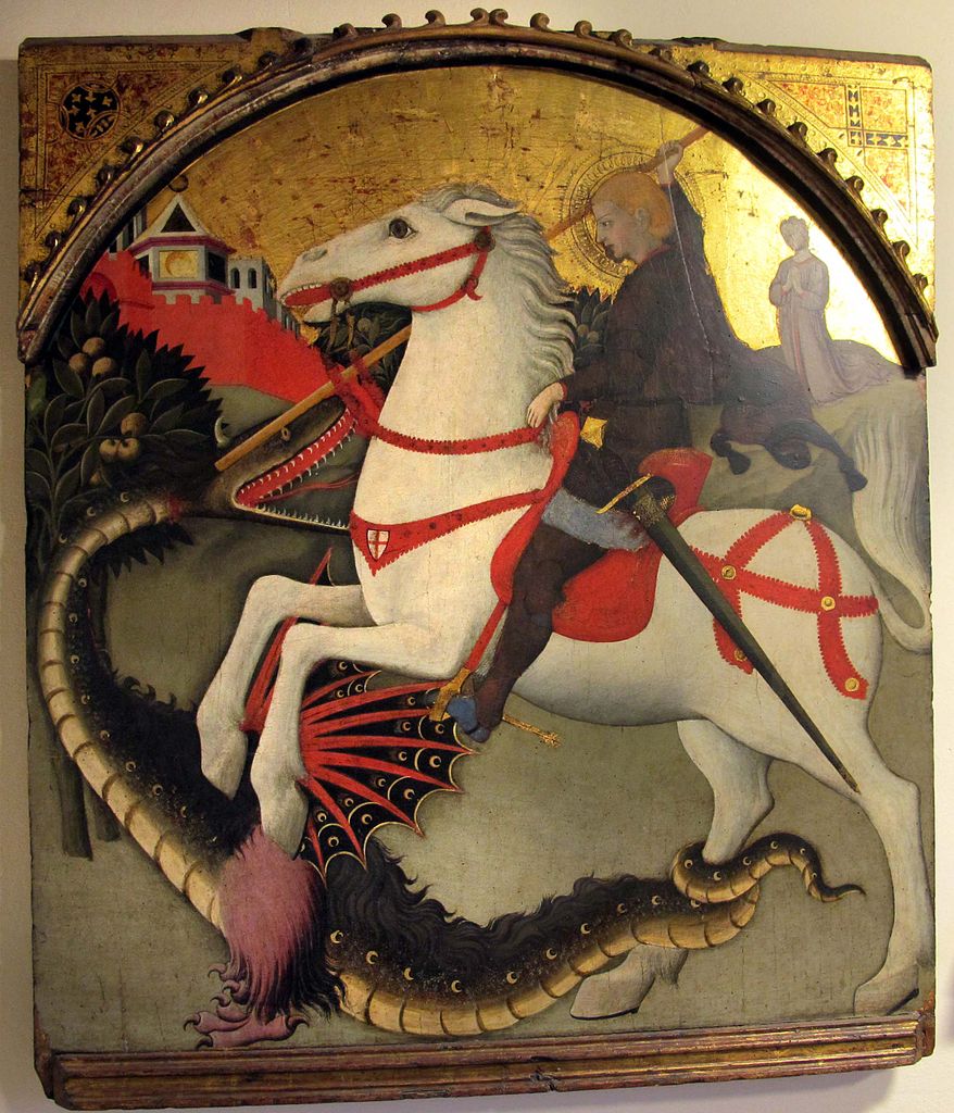 SIENESE SCHOOLSaint George and The Dragon, 1444, Sano di Pietro, Siena, Italy