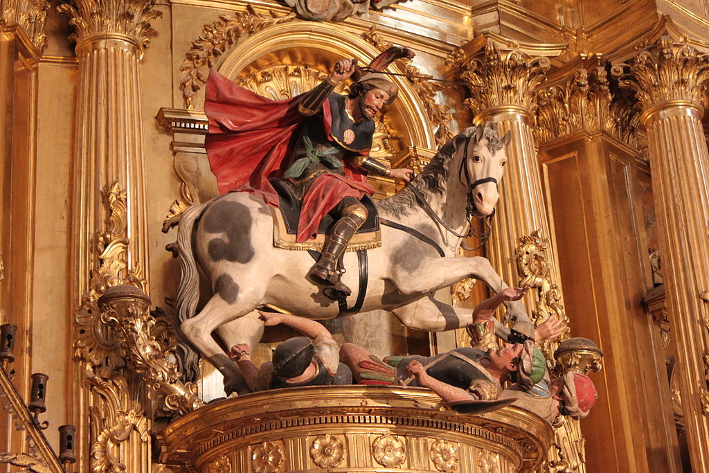 Santiago Matamoros, ?, Altarpiece of the Chapel of St. John the Baptist and St. James, Cathedral of Burgos, Spain