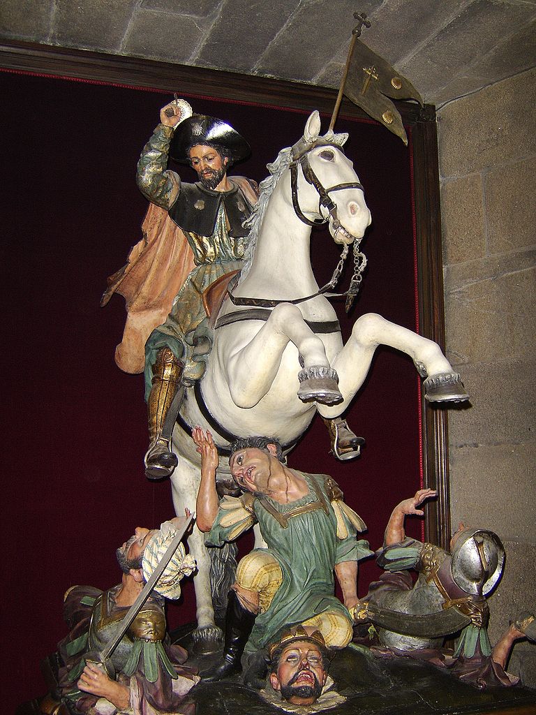 Santiago Matamoros, 18th century, Altarpiece of Santiago de Compostela Cathedral, Spain