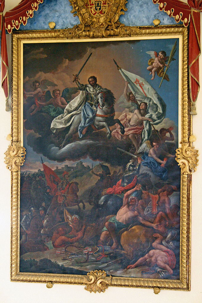 Apparition of Apostle Santiago in the battle of Clavijo, 18th century, Antonio González Ruiz, Cuenca, Spain